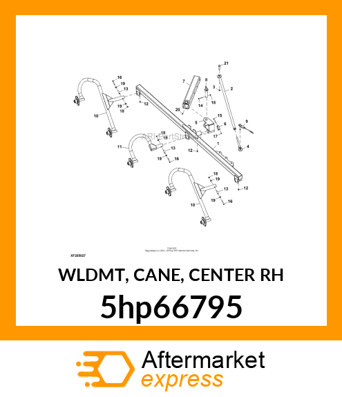 WLDMT, CANE, CENTER RH 5hp66795