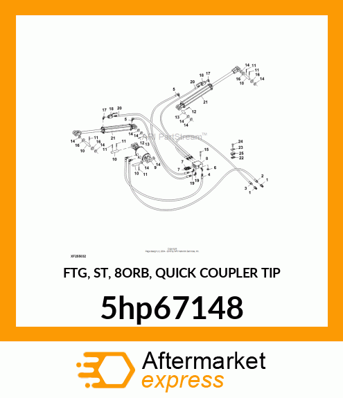 FTG, ST, 8ORB, QUICK COUPLER TIP 5hp67148