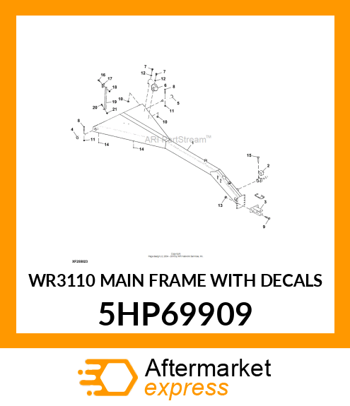 WR3110 MAIN FRAME WITH DECALS 5HP69909