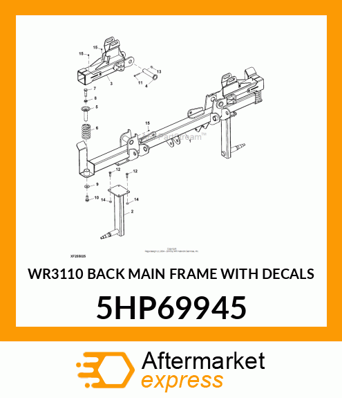 WR3110 BACK MAIN FRAME WITH DECALS 5HP69945