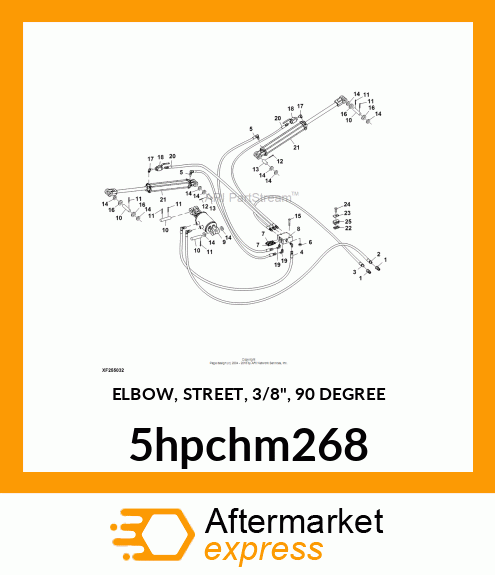 ELBOW, STREET, 3/8", 90 DEGREE 5hpchm268