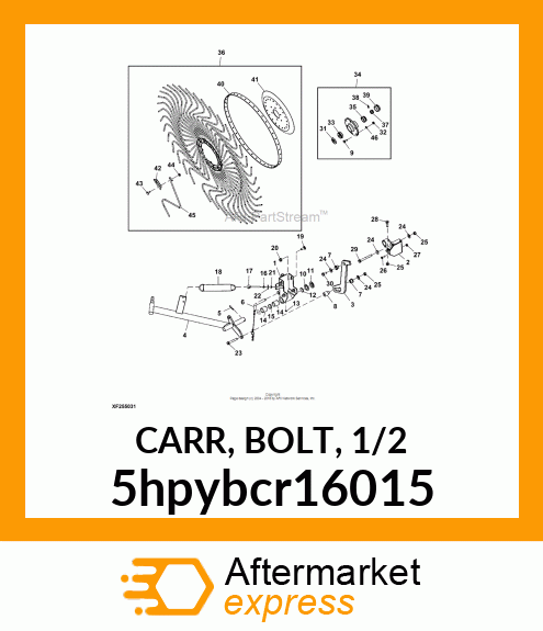 CARR, BOLT, 1/2 5hpybcr16015