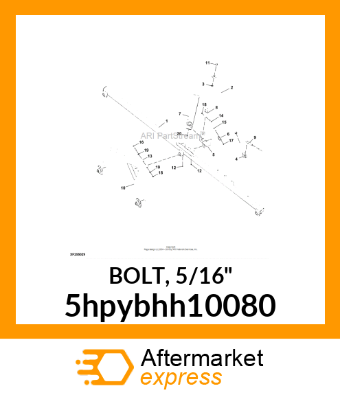 BOLT, 5/16" 5hpybhh10080