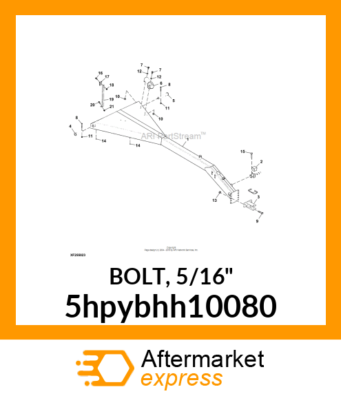 BOLT, 5/16" 5hpybhh10080