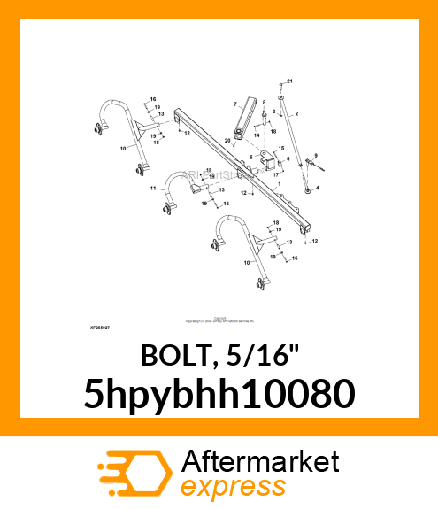 BOLT, 5/16" 5hpybhh10080