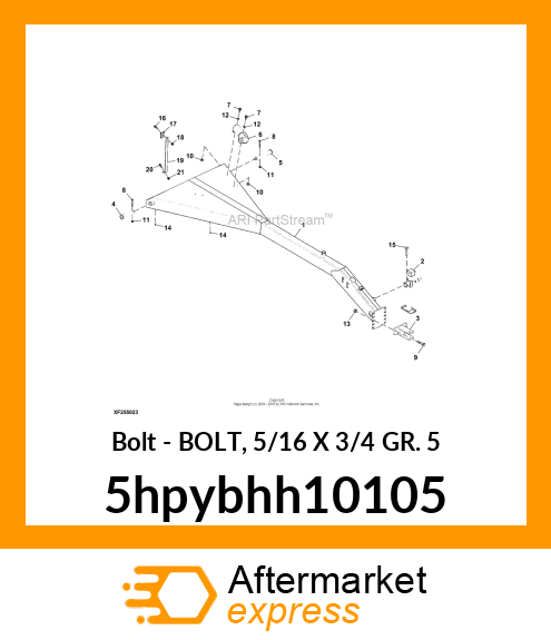 BOLT, 5/16" X 3/4" GR. 5 5hpybhh10105