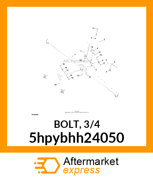 BOLT, 3/4 5hpybhh24050