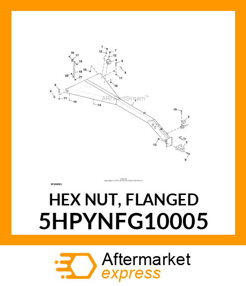 HEX NUT, FLANGED 5HPYNFG10005