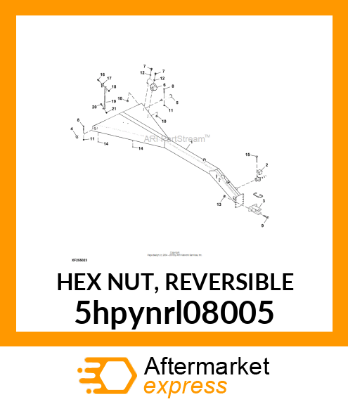 HEX NUT, REVERSIBLE 5hpynrl08005