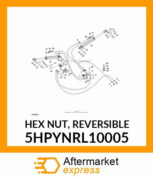 HEX NUT, REVERSIBLE 5HPYNRL10005