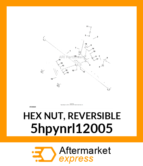 HEX NUT, REVERSIBLE 5hpynrl12005