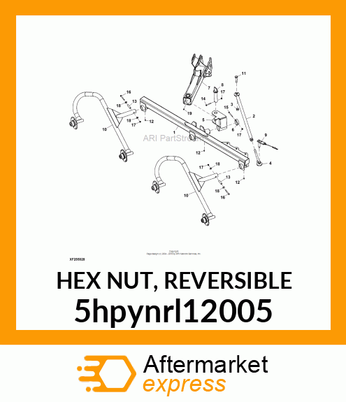 HEX NUT, REVERSIBLE 5hpynrl12005