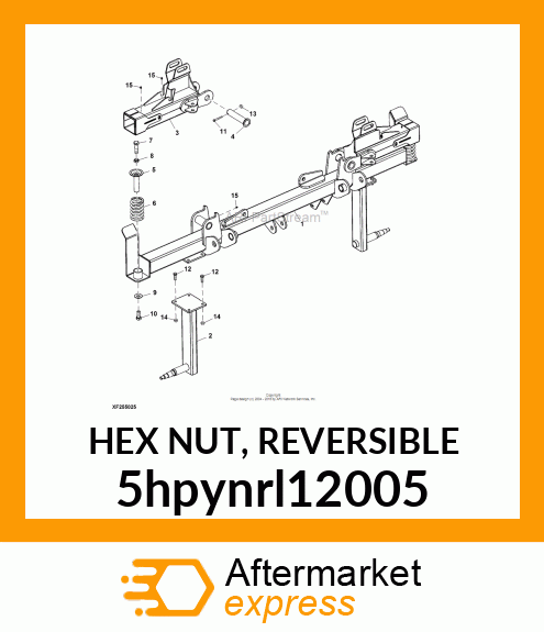 HEX NUT, REVERSIBLE 5hpynrl12005