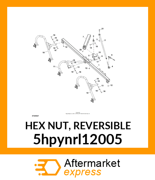 HEX NUT, REVERSIBLE 5hpynrl12005