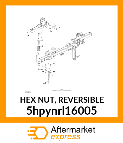 HEX NUT, REVERSIBLE 5hpynrl16005