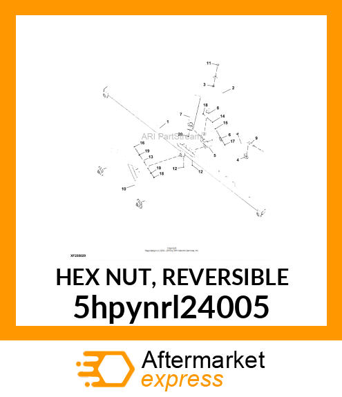 HEX NUT, REVERSIBLE 5hpynrl24005