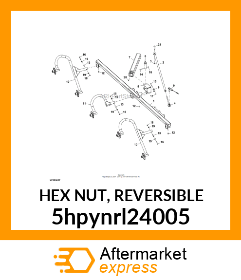 HEX NUT, REVERSIBLE 5hpynrl24005