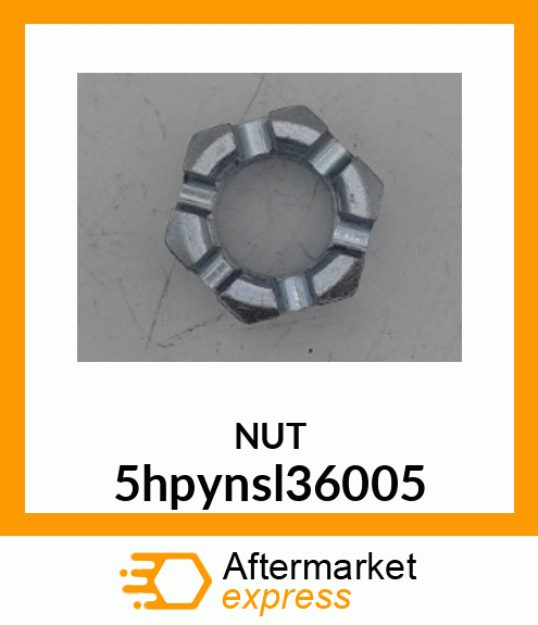 HEX NUT, SLOTTED, 1 5hpynsl36005