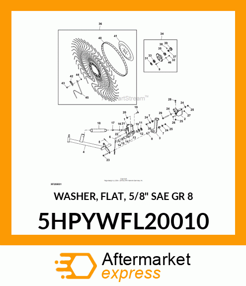 WASHER, FLAT, 5/8" SAE GR 8 5HPYWFL20010