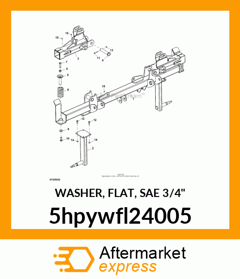 WASHER, FLAT, SAE 3/4" 5hpywfl24005