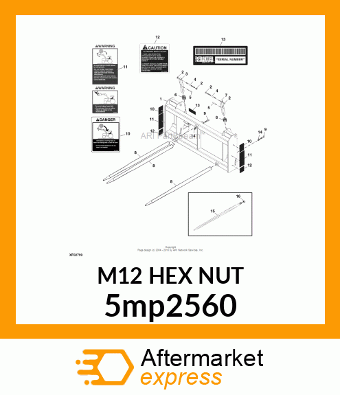 M12 HEX NUT 5mp2560