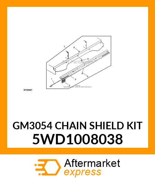 GM3054 CHAIN SHIELD KIT 5WD1008038