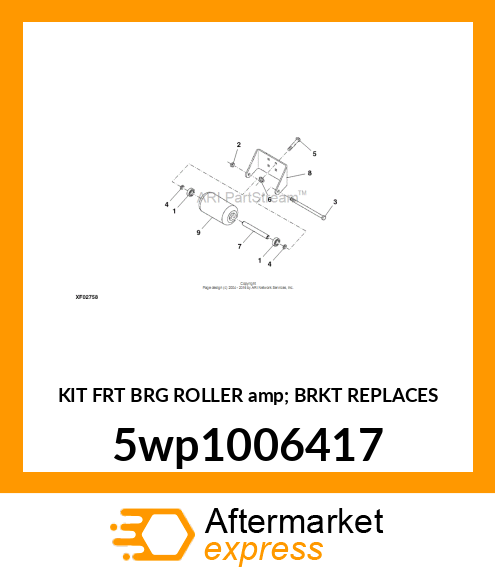 KIT FRT BRG ROLLER amp; BRKT REPLACES 5wp1006417