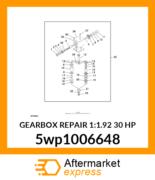 GEARBOX REPAIR 1:1.92 30 HP 5wp1006648