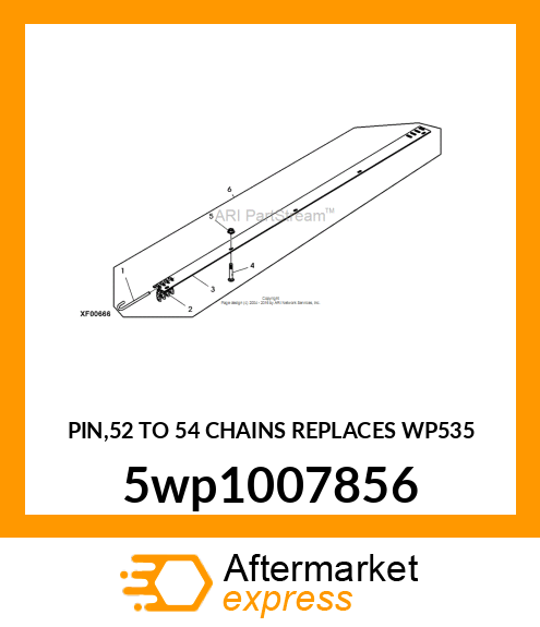 PIN,52 TO 54 CHAINS REPLACES WP535 5wp1007856