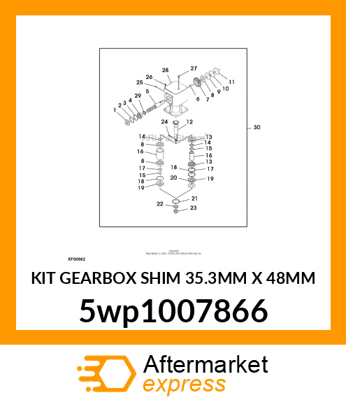 KIT GEARBOX SHIM 35.3MM X 48MM 5wp1007866