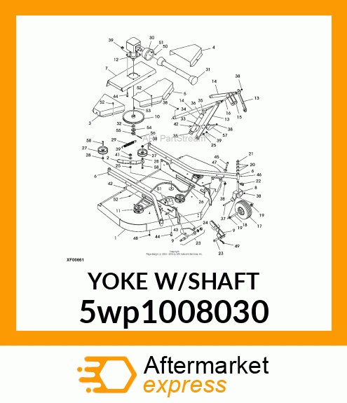 CASTER YOKE AND SHAFT ASY 5wp1008030