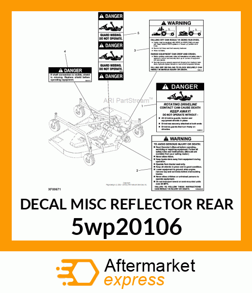 DECAL MISC REFLECTOR REAR 5wp20106