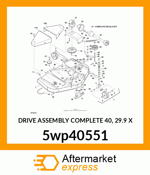 DRIVE ASSEMBLY COMPLETE 40, 29.9 X 5wp40551