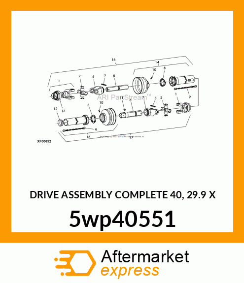 DRIVE ASSEMBLY COMPLETE 40, 29.9 X 5wp40551