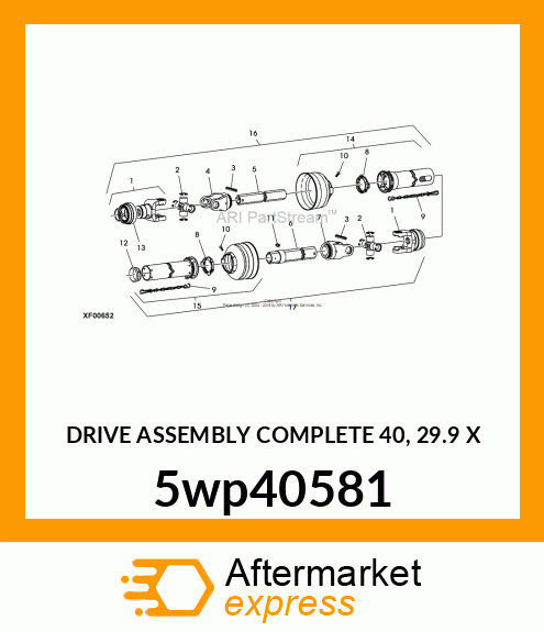 DRIVE ASSEMBLY COMPLETE 40, 29.9 X 5wp40581