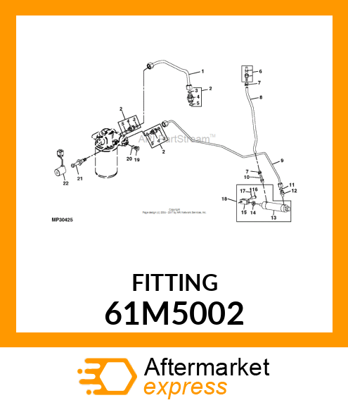 Adapter Fitting - STUD STRAIGHT (SDS), ORFS 61M5002