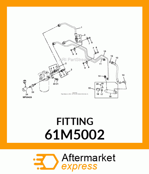 Adapter Fitting - STUD STRAIGHT (SDS), ORFS 61M5002