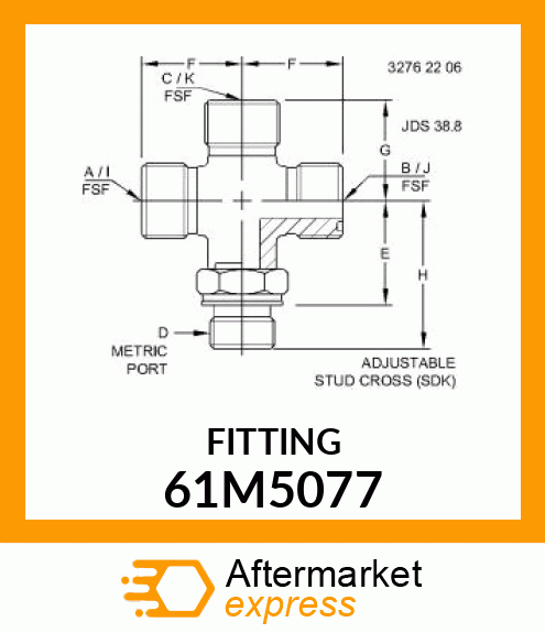 ADJ STUD CROSS (SDK), ORFS 61M5077