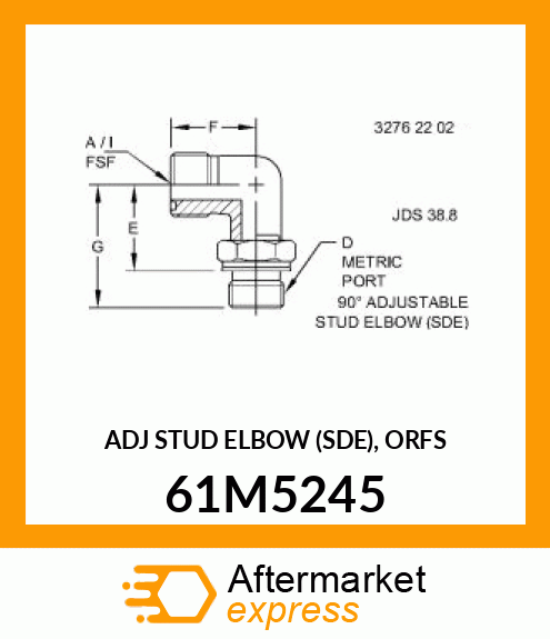 ADJ STUD ELBOW (SDE), ORFS 61M5245