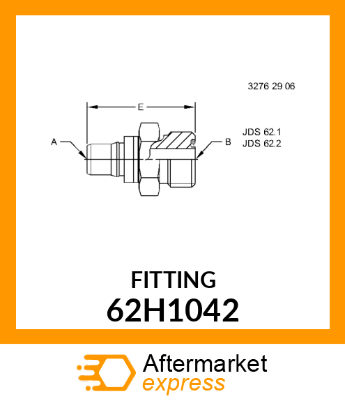 FITTING,STR. STC TO ORFS 06 62H1042