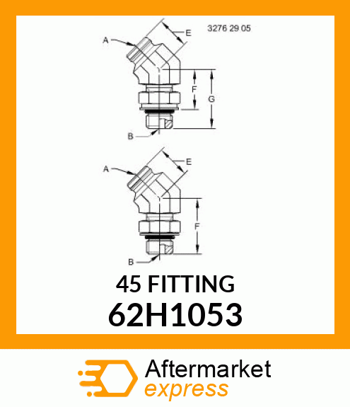 45DEG FEM THDLESS ELBOW(SDE45F) 62H1053