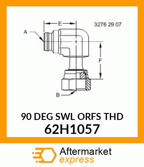 90 DEG SWL ORFS THD 62H1057