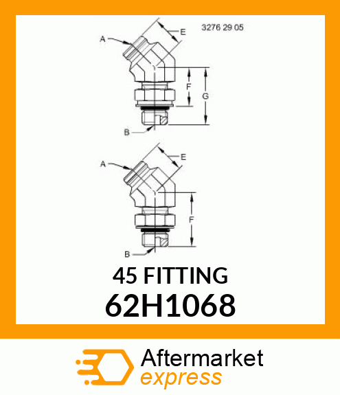 45DEG FEM THDLESS ELBOW(SDE45F) 62H1068