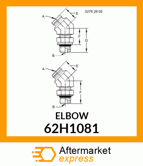 45DEG FEM THDLESS ELBOW(SDE45F) 62H1081