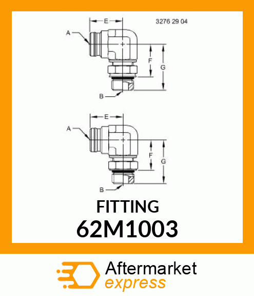 90 DEG ADJUSTABLE STUD ELBOW, STC 62M1003