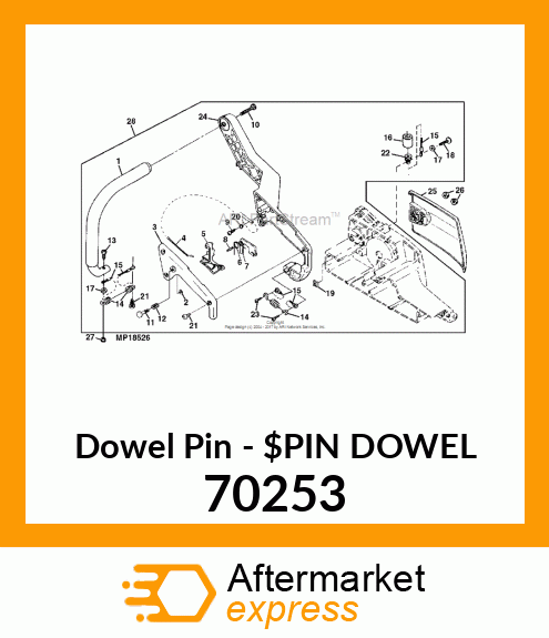 Dowel Pin - $PIN DOWEL 70253