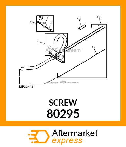 SCREW, HEX HEAD CAP, 1/4 80295