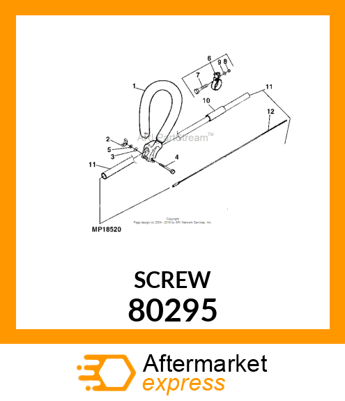 SCREW, HEX HEAD CAP, 1/4 80295