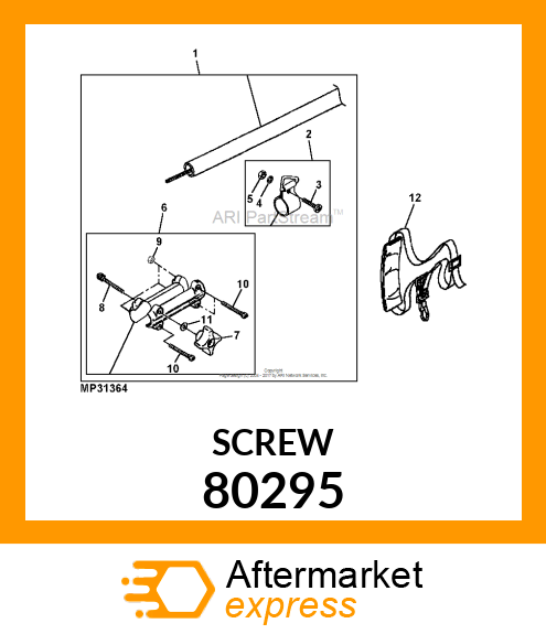 SCREW, HEX HEAD CAP, 1/4 80295