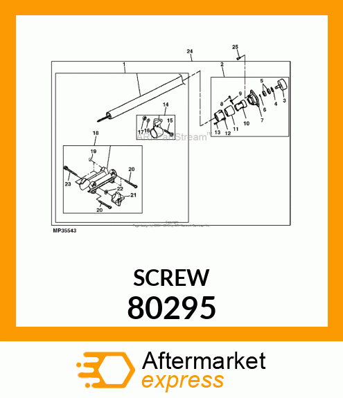 SCREW, HEX HEAD CAP, 1/4 80295